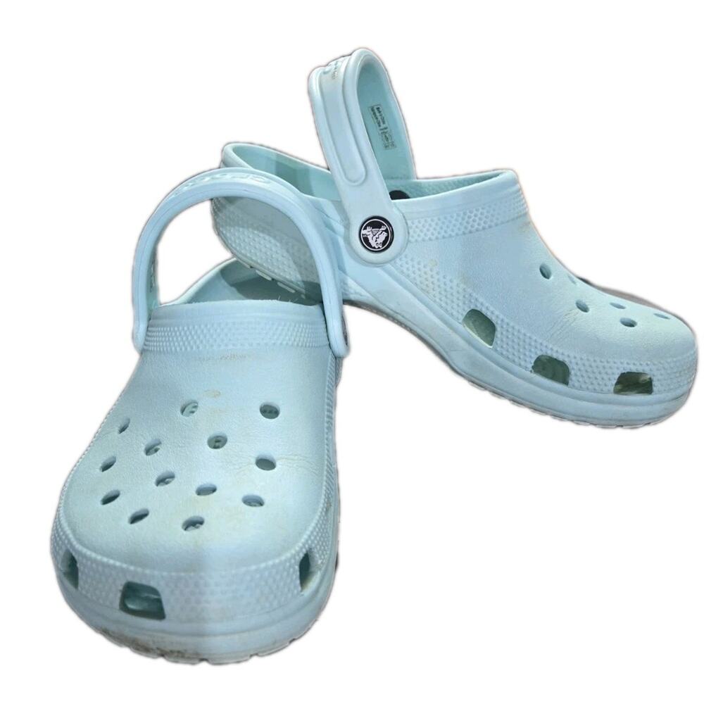 Crocs Aquamarine Unisex Slip On Clogs Men Size 5 Womens Size 7